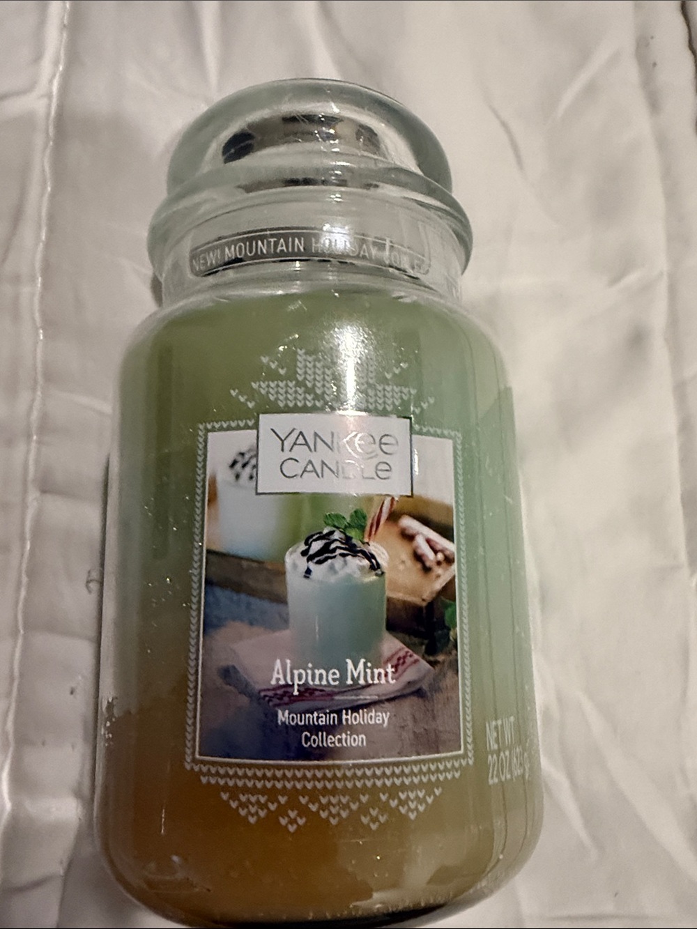 RARE Yankee Candle Alpine Mint Large Jar Candle